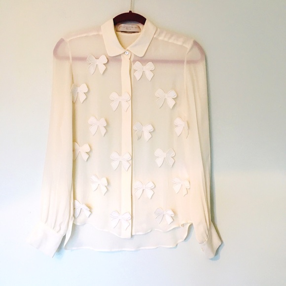 SOLD 🍾Stella McCartney Silk Bow Blouse - Picture 4 of 8
